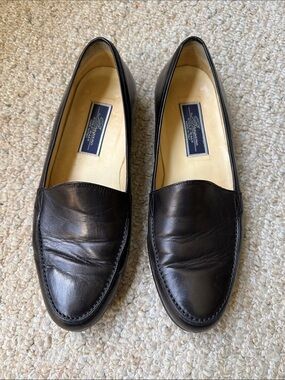 Bragano by Cole Haan Black Leather Slip-On Loafers Size 10 (Men’s)